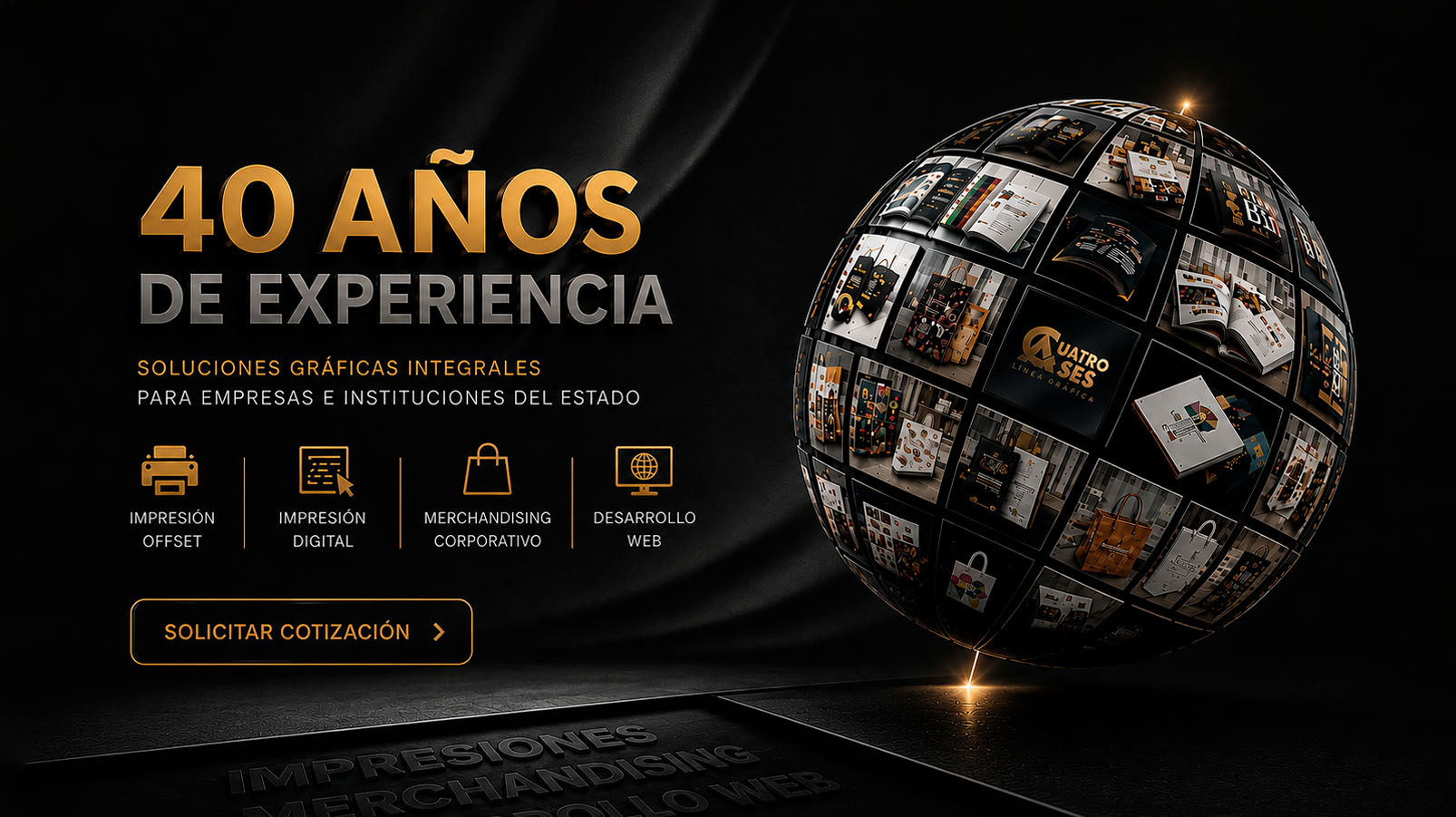 Cuatro Ases Línea Gráfica - 40 años de experiencia